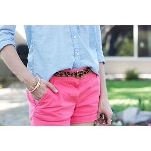 J. Crew Chino Shorts Hot Pink Size 10